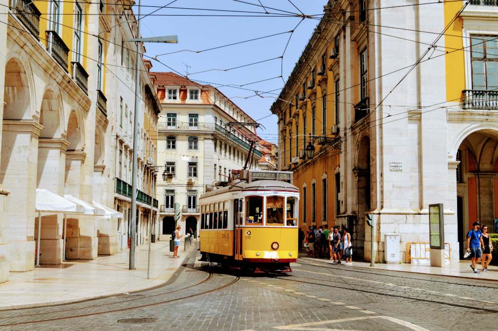 Lisbon tram. 