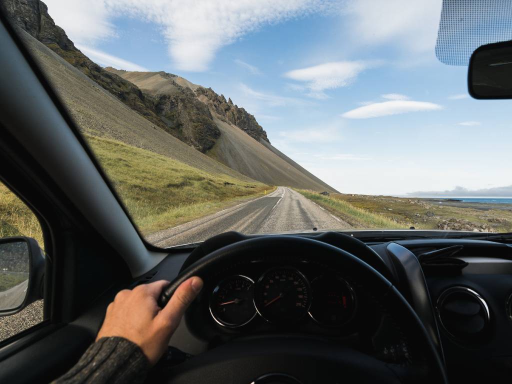 driving in Iceland.